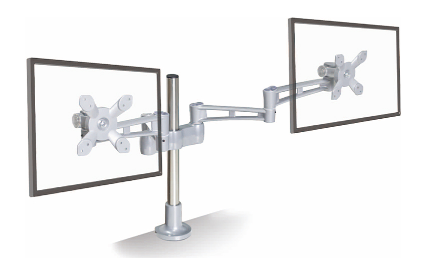 Aluminijski držač za stolni monitor od 17-32 inča s dvostrukom rukom podesiv po visini